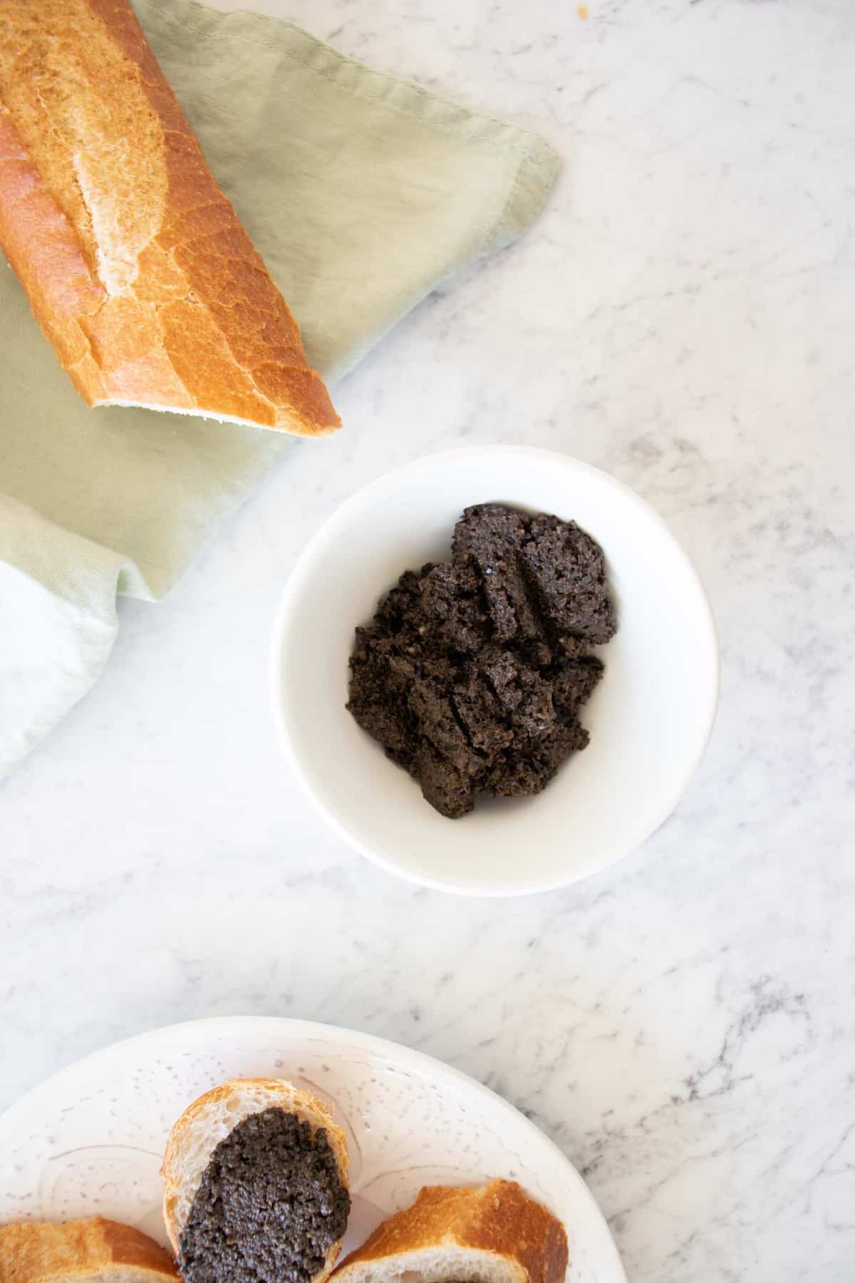 black olive spread with garlic