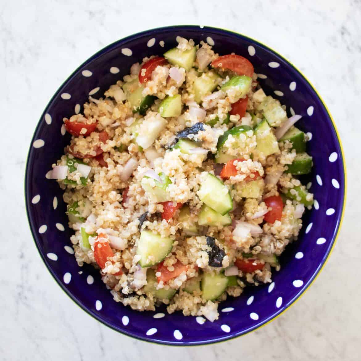 Greek Mediterranean Quinoa Salad The Matbakh