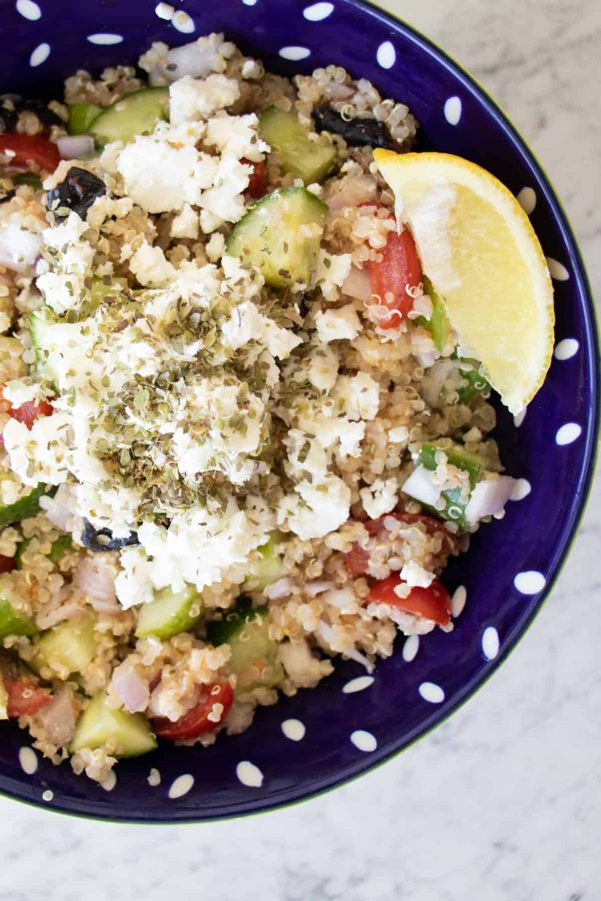 Greek Mediterranean Quinoa Salad The Matbakh