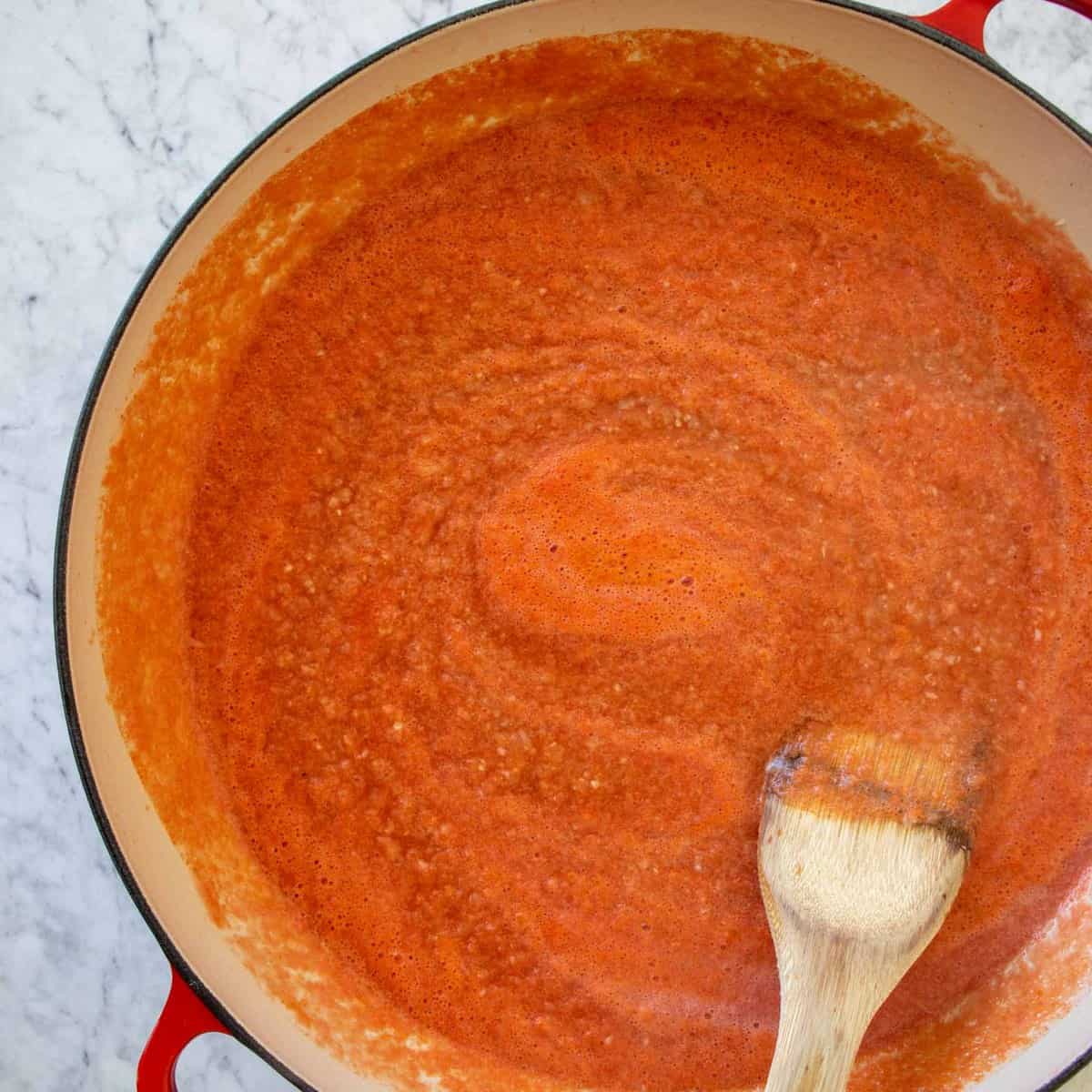 tomato sauce with onion and garlic