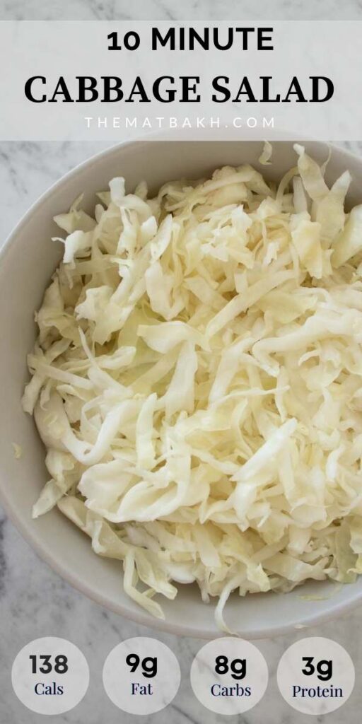 Shredded Cabbage Salad With Lemon Vinaigrette The Matbakh