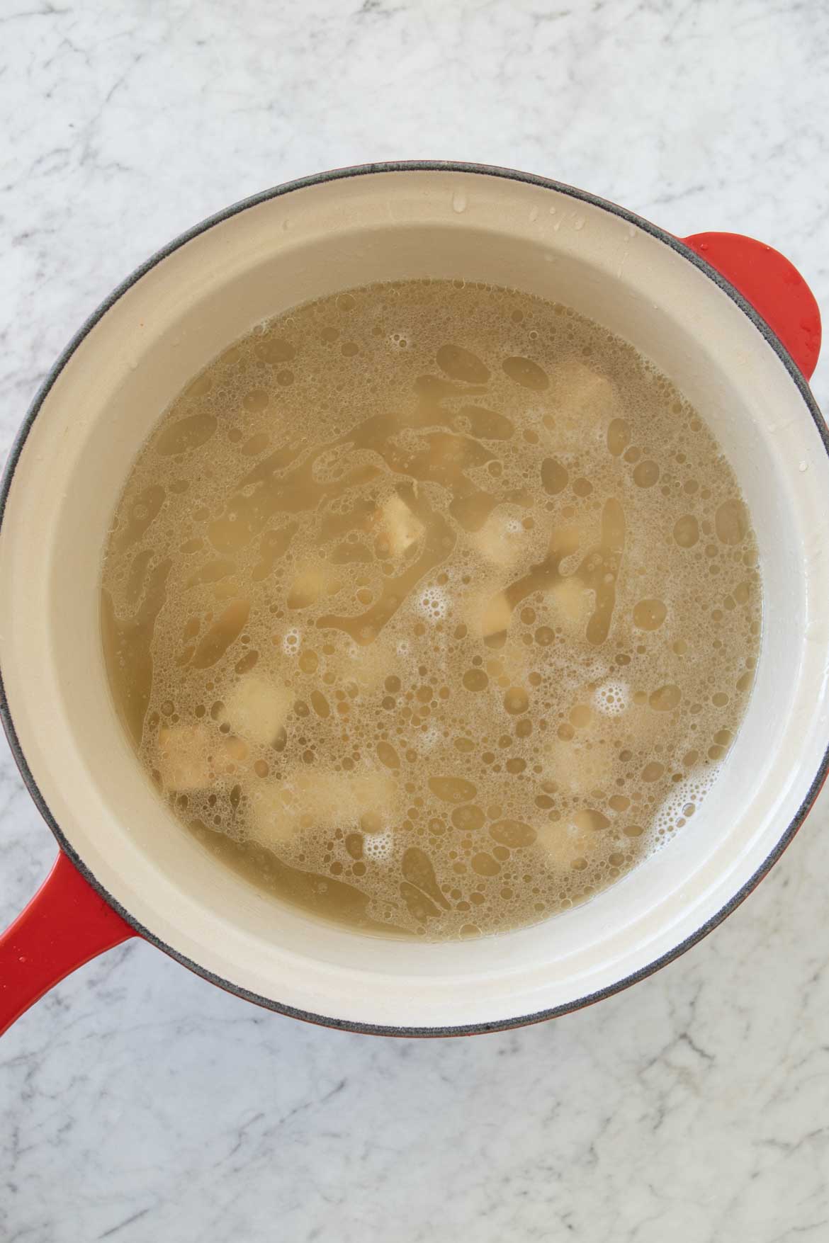 taro root and duck broth