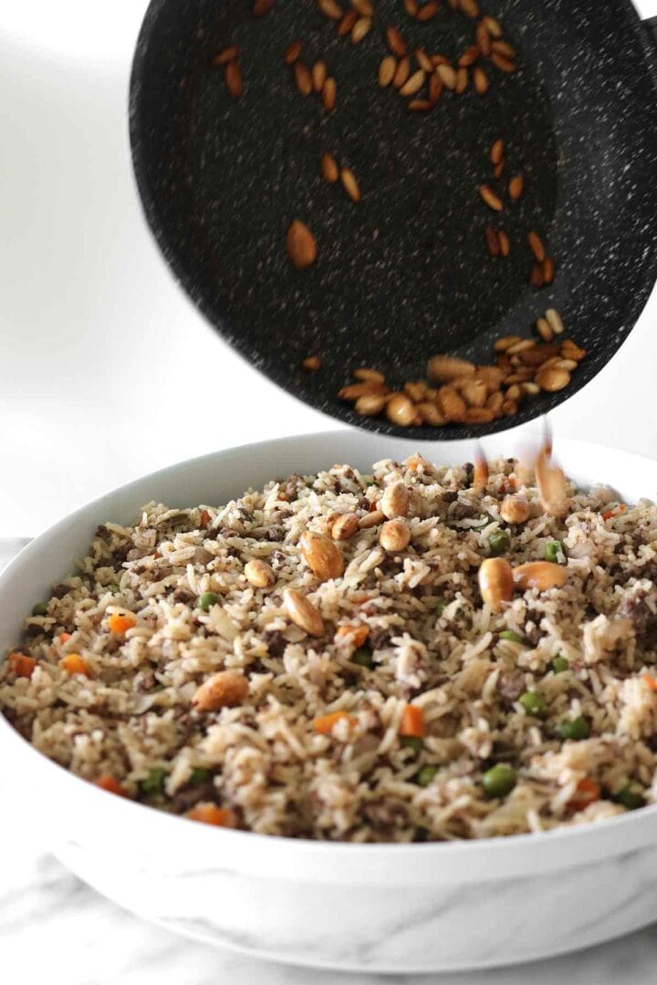 Ouzi Spiced Rice With Minced Lamb and Toasted Nuts The Matbakh