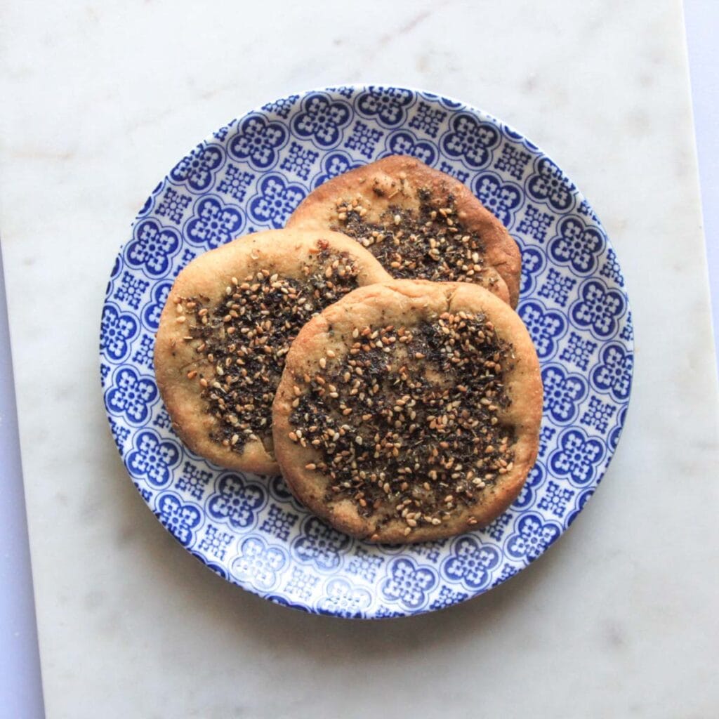 Zaatar Manakish Lebanese Thyme Flat Bread The Matbakh
