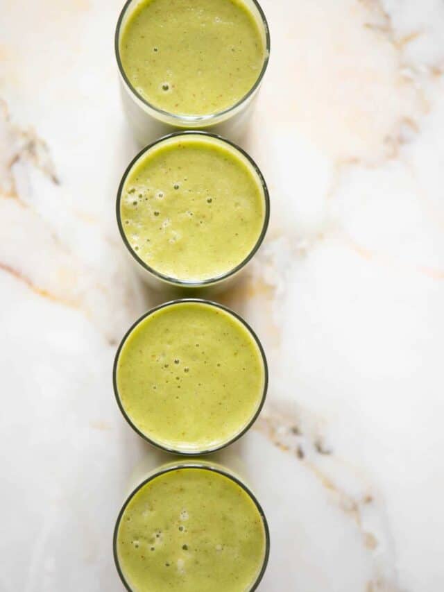Refreshing Pineapple Green Smoothie The Matbakh