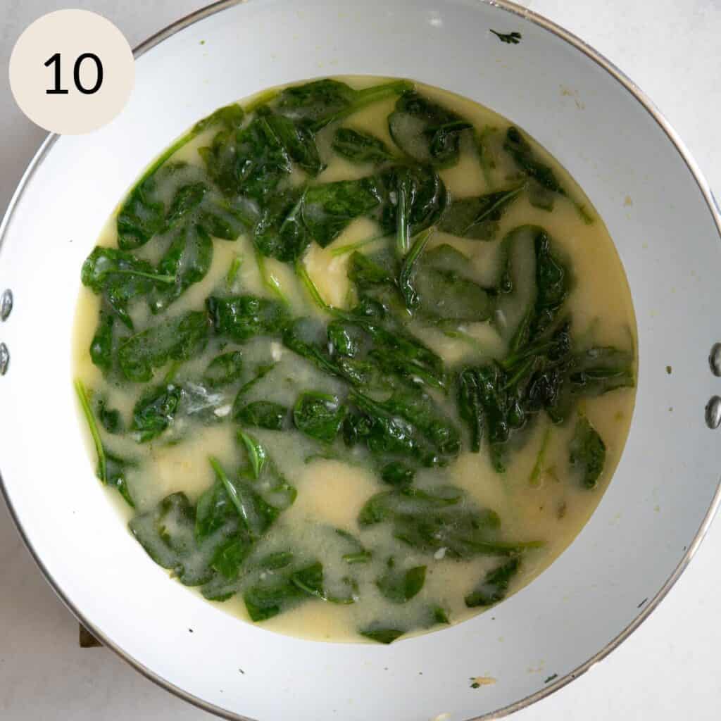 wilt the spinach