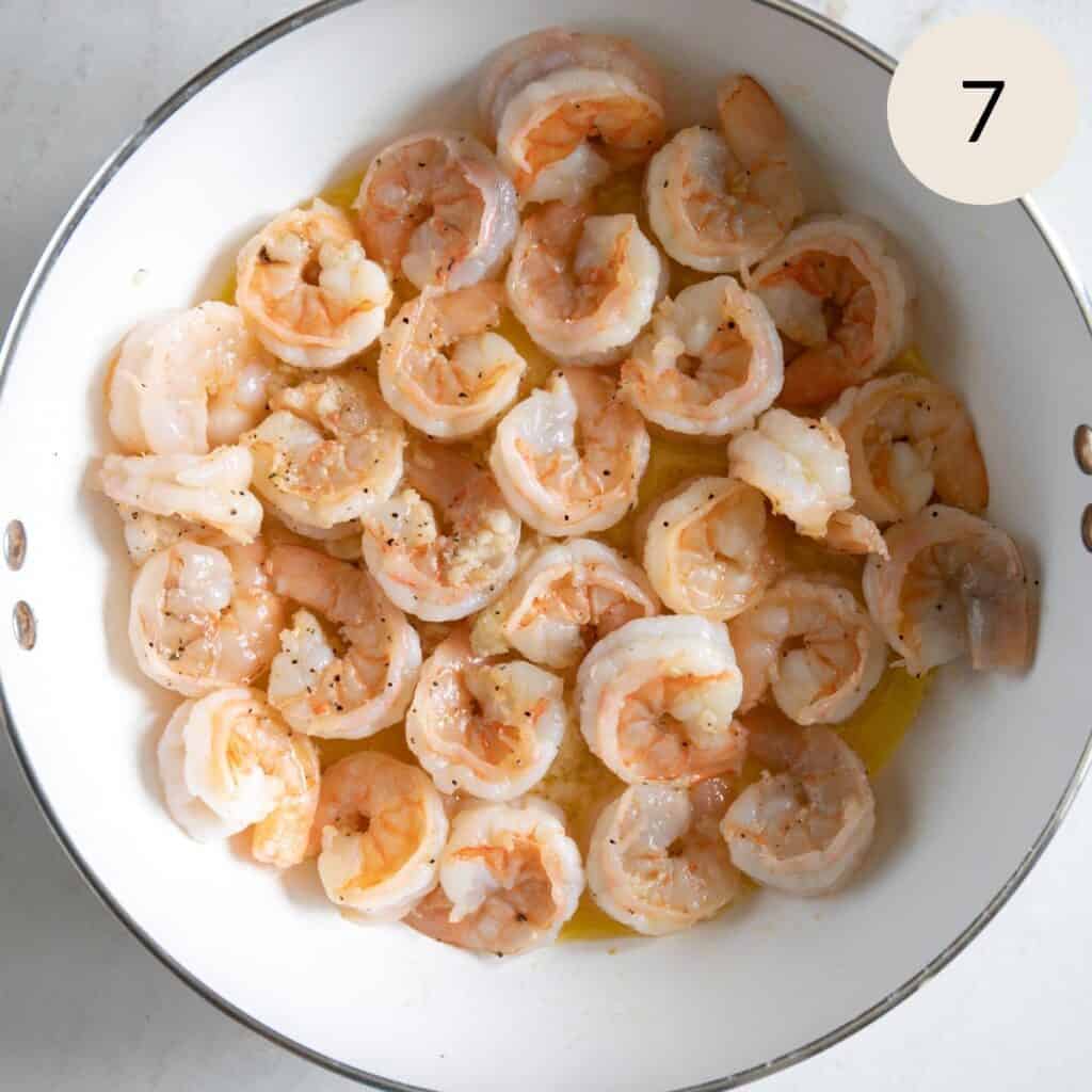 turn the shrimp over in the pan