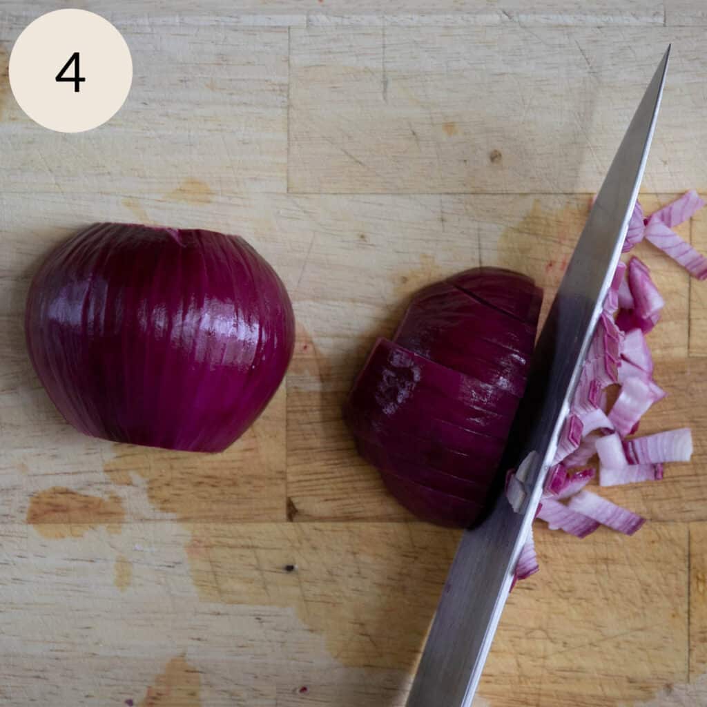 finely chop the onion