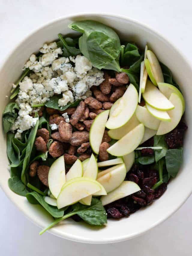 Candied Pecan and Spinach Salad The Matbakh