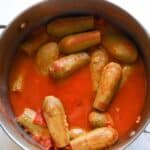 mahshi kousa in a pot
