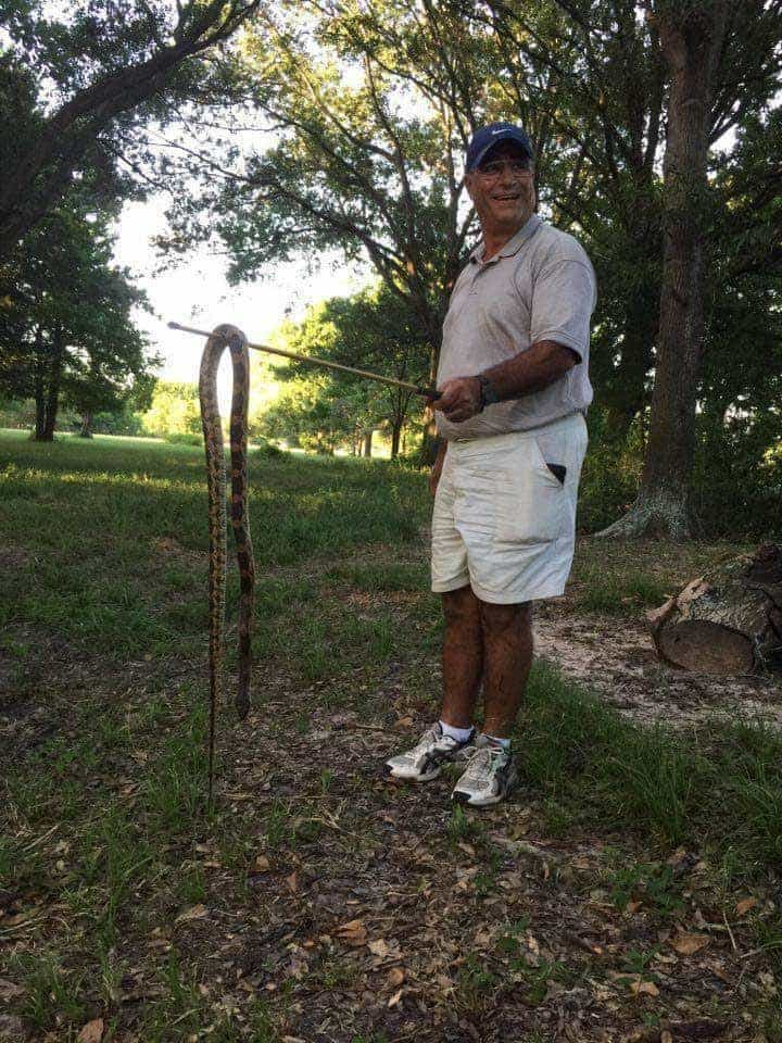 elie boukheir with a snake