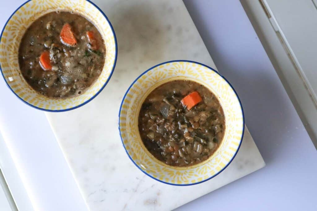 Adas Bi Hamod (Lebanese Lemon Lentil Soup With Chard) - The Matbakh