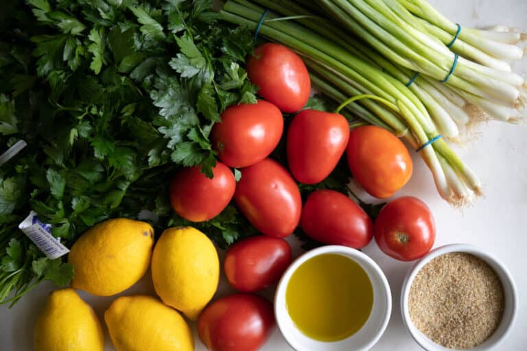 ingredients for tabouli