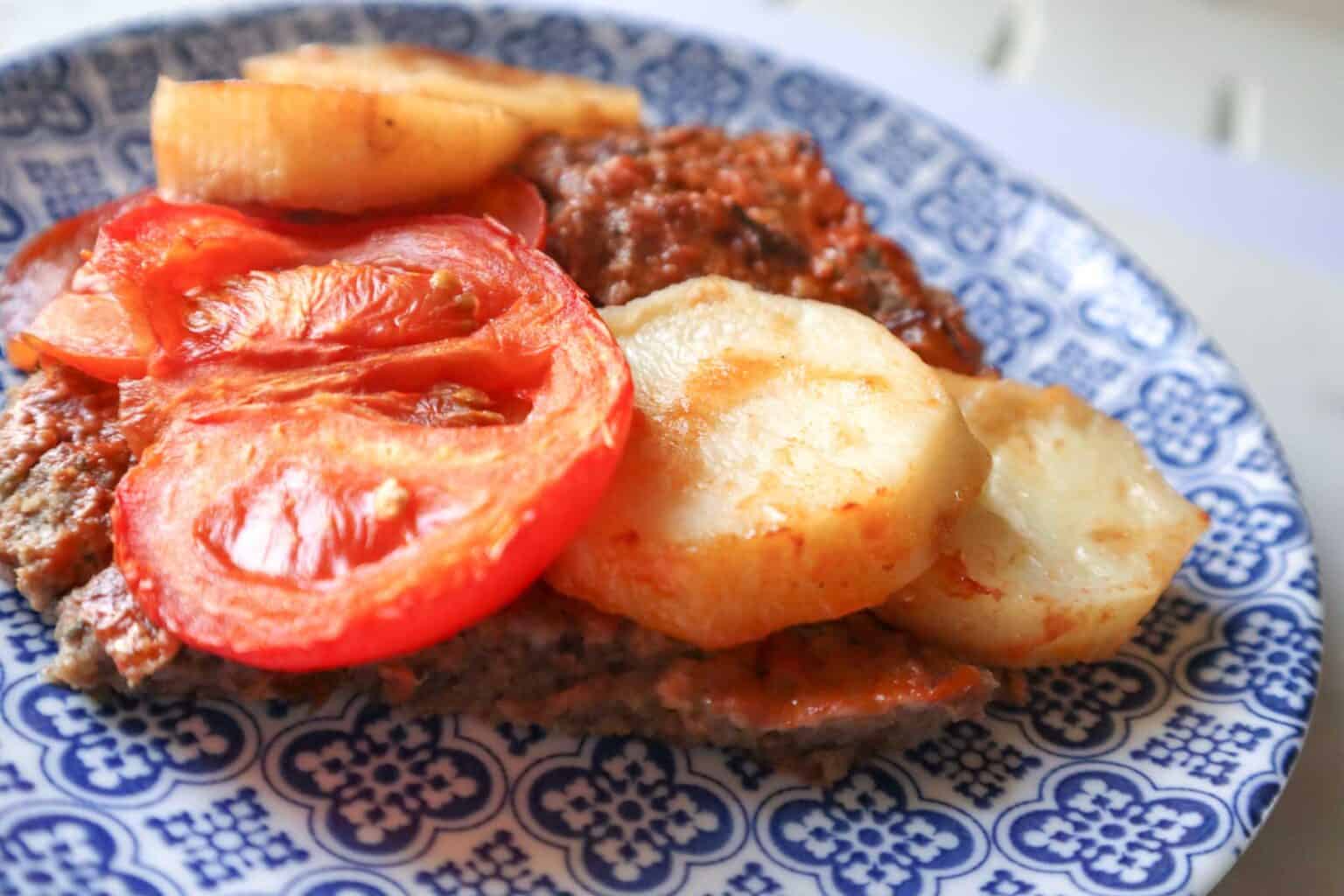 Lebanese Kafta Bil Sanieh Baked Kafta and Potatoes The Matbakh