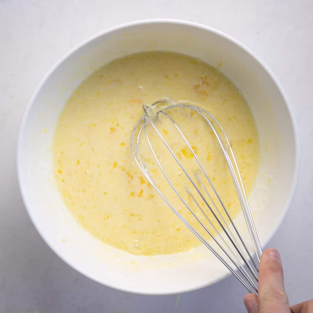 whisk the wet ingredients together