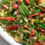 fire roasted eggplant dip with garlic and mint