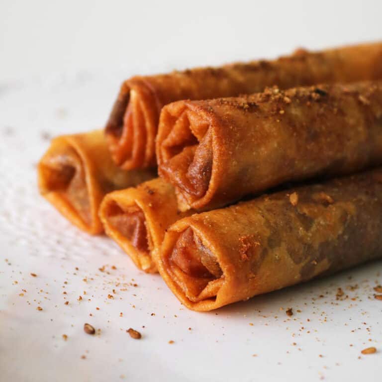 cheese and zaatar spring rolls