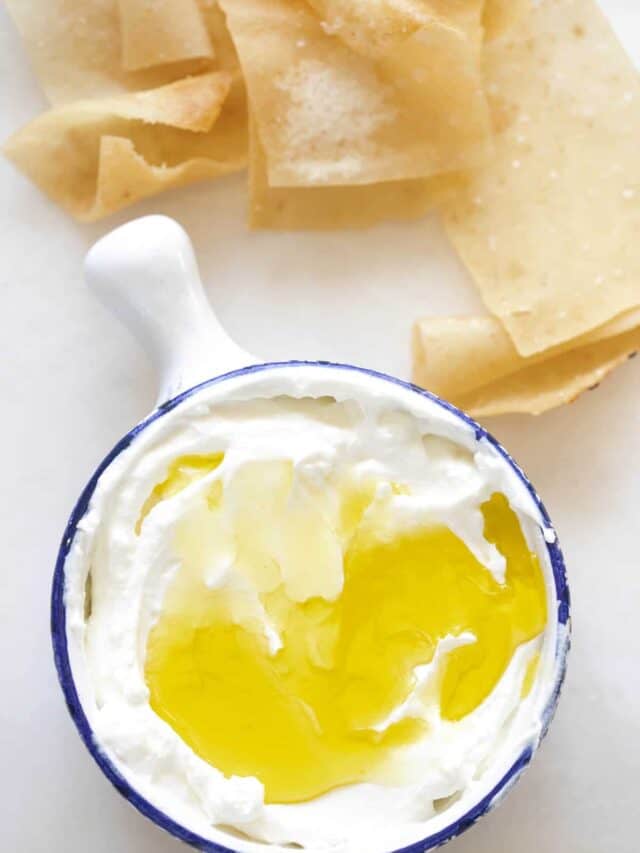 Garlic Labne Labneh Dip with Mashed Garlic - The Matbakh