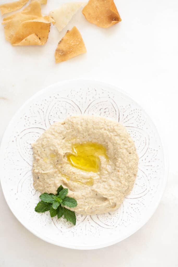 Lebanese Baba Ganoush (Fire Roasted Eggplant Dip) The Matbakh