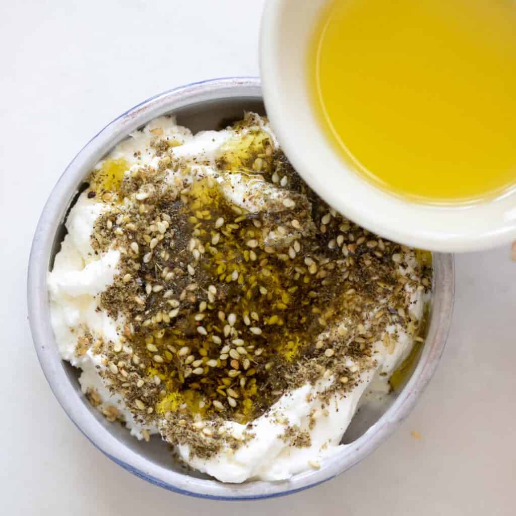 Labneh With Za'atar and Olive Oil The Matbakh