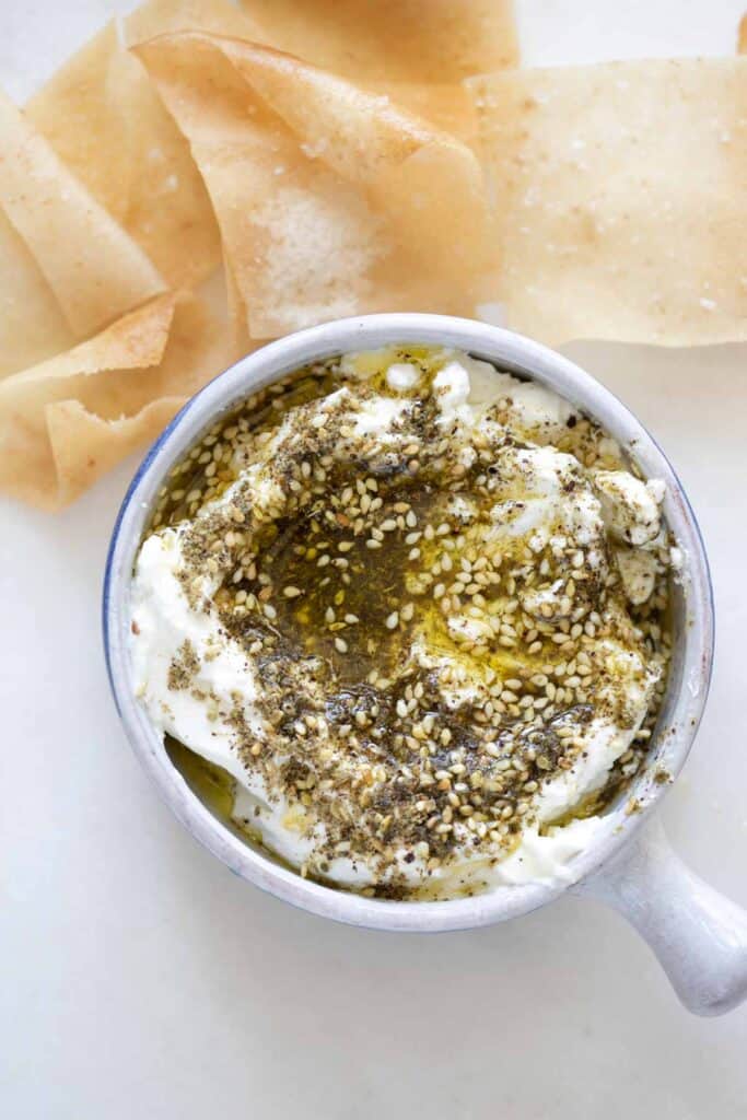 Labneh With Za'atar and Olive Oil The Matbakh