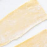 cut lasagna noodle sheets.