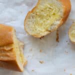 homemade garlic butter bread slice.