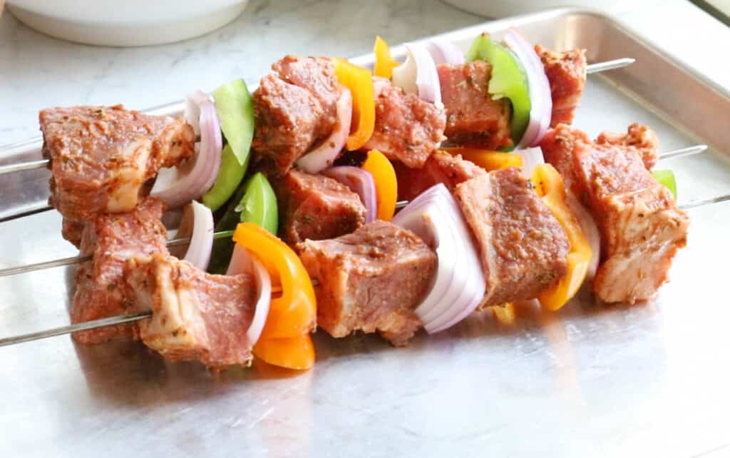 Chargrilled Beef Shish Kabobs The Matbakh