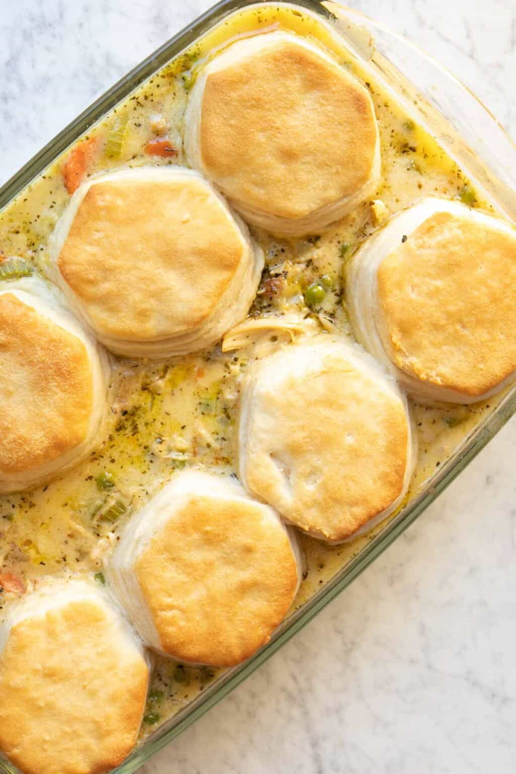 Rotisserie Chicken Pot Pie with Biscuits The Matbakh
