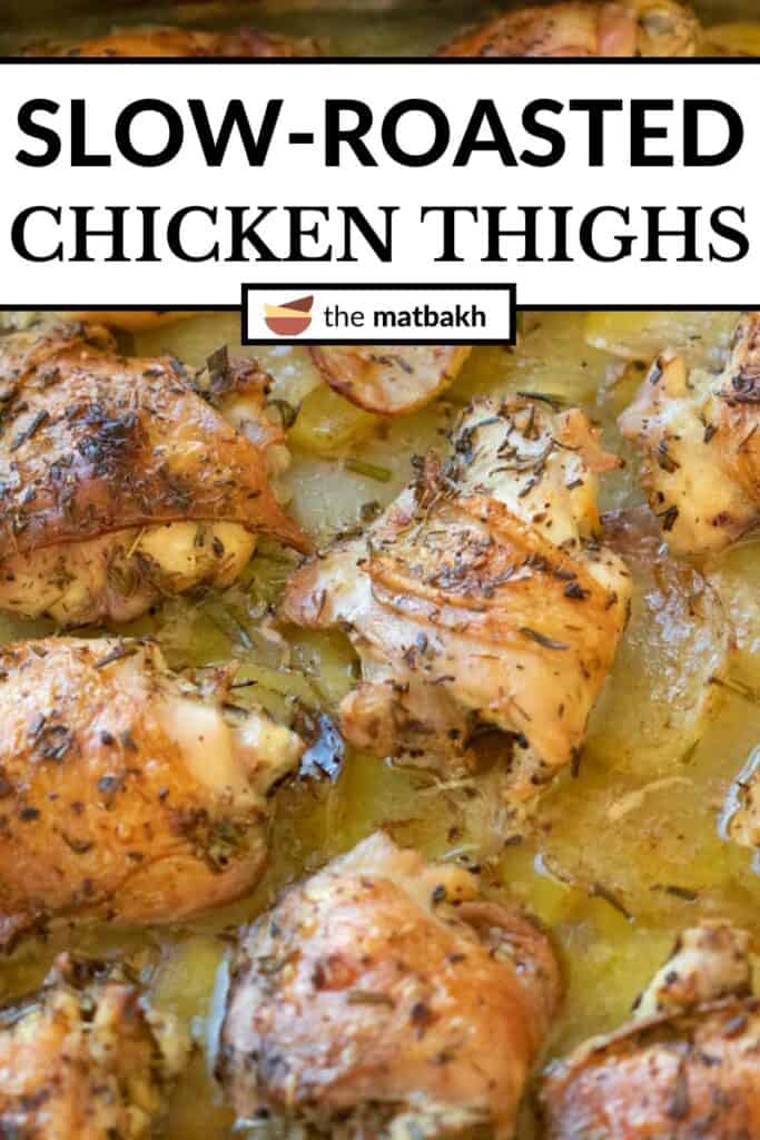 Slow Roasted Crispy Chicken Thighs and Potatoes The Matbakh