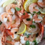 steamed shrimp and garlic butter sauce