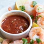 homemade shrimp cocktail sauce.