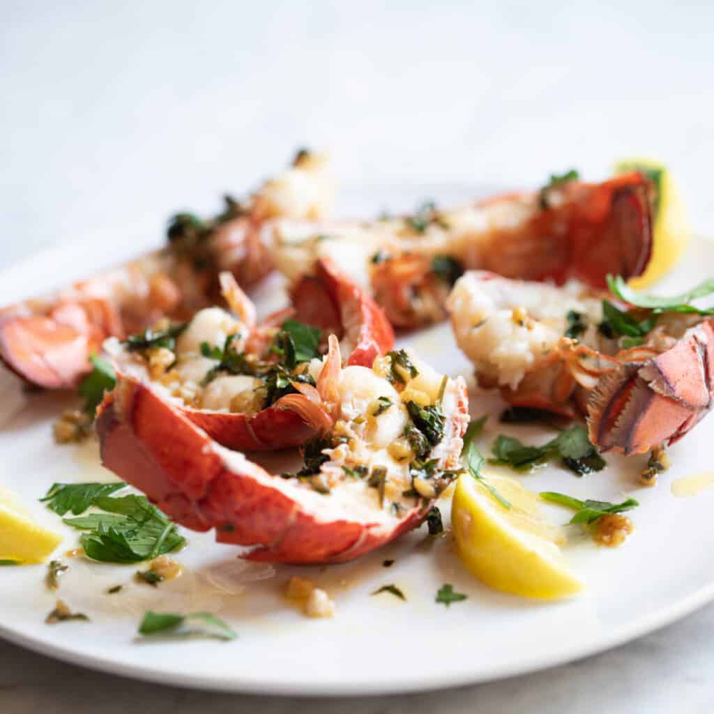 Butterflied Steamed Lobster Tails With Herb Butter The Matbakh