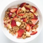 Greek protein yogurt fruit granola bowl