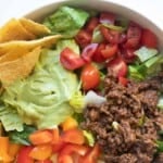 authentic taco salad with avocado lime