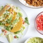 turkey tacos on a plate