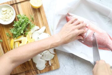 Mediterranean Baked Whole Red Snapper Fish - The Matbakh