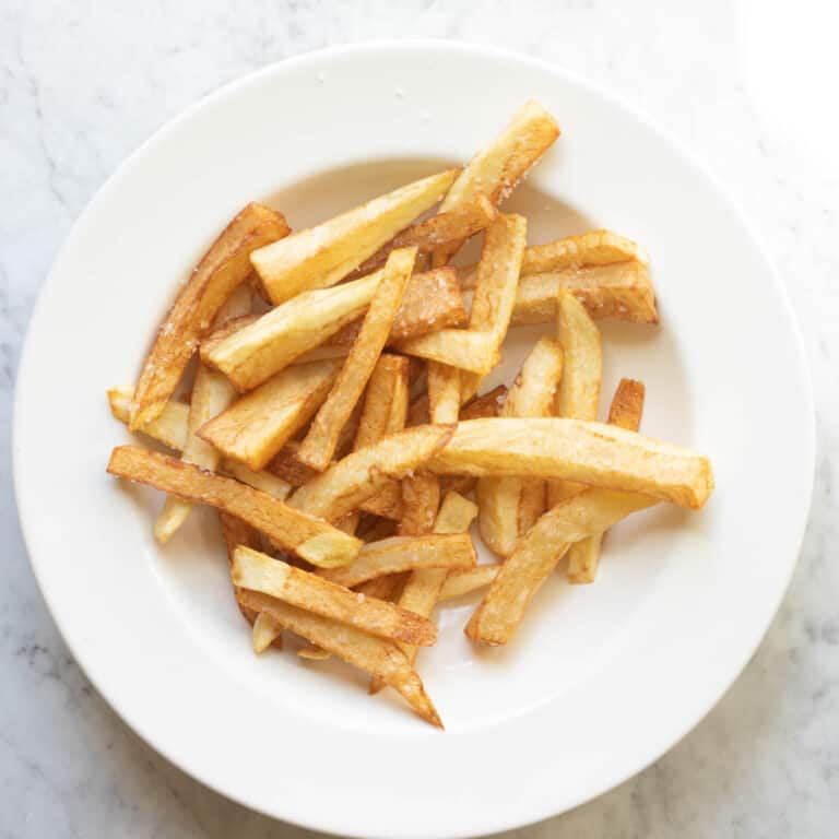 homemade Russet french fries.