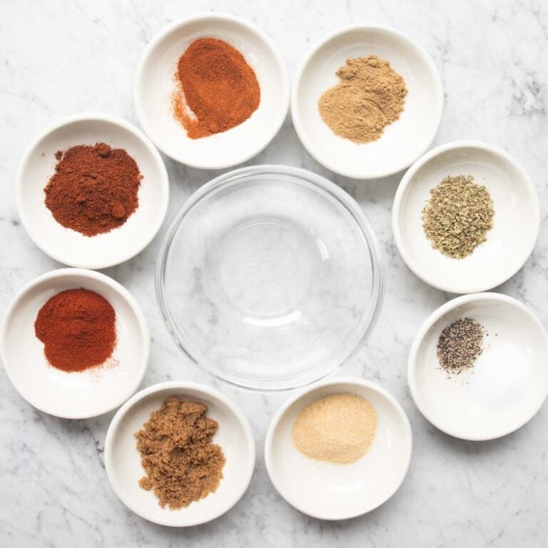 Spices to make homemade blackened cajun seasoning.