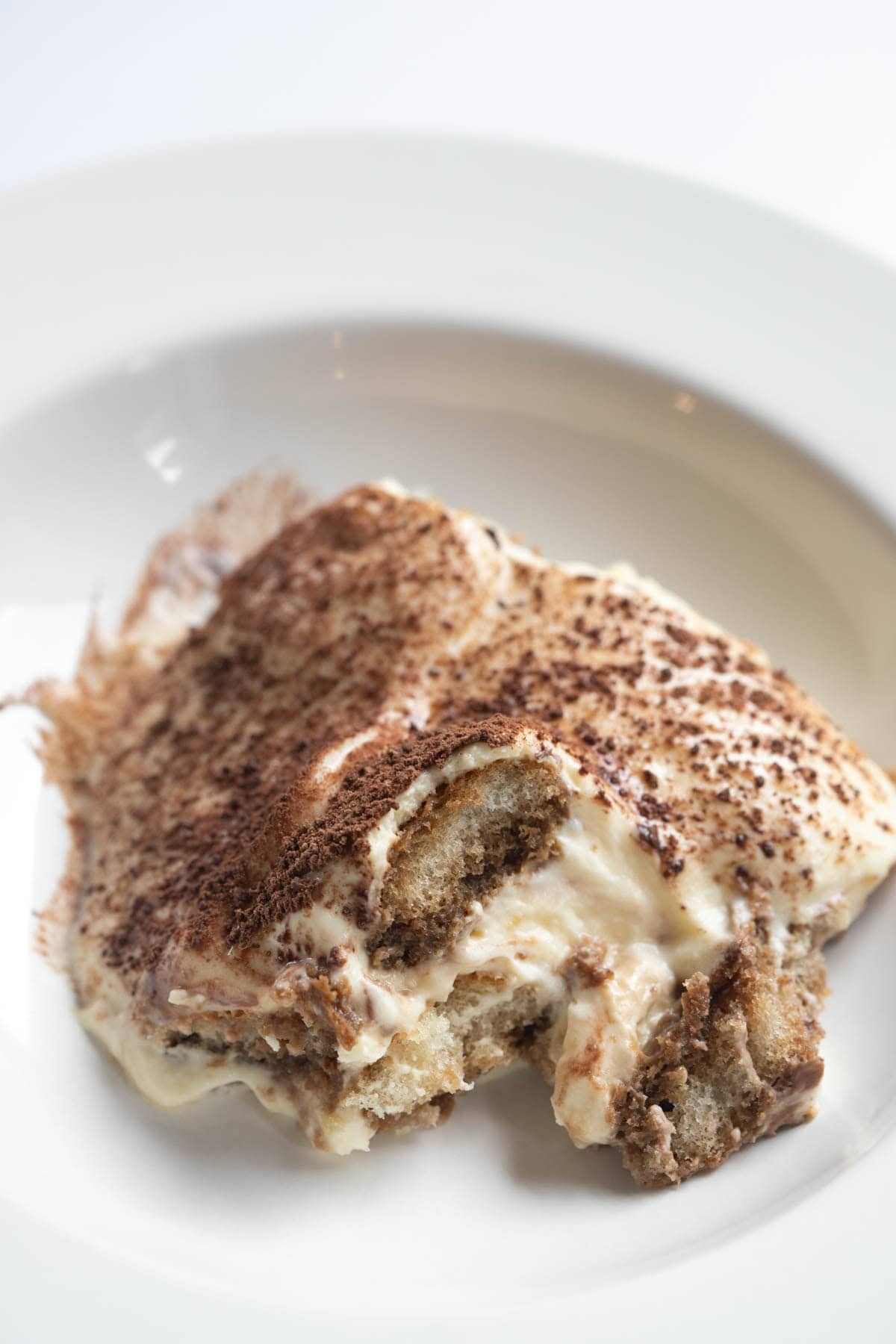classic Italian tiramisu in a bowl.