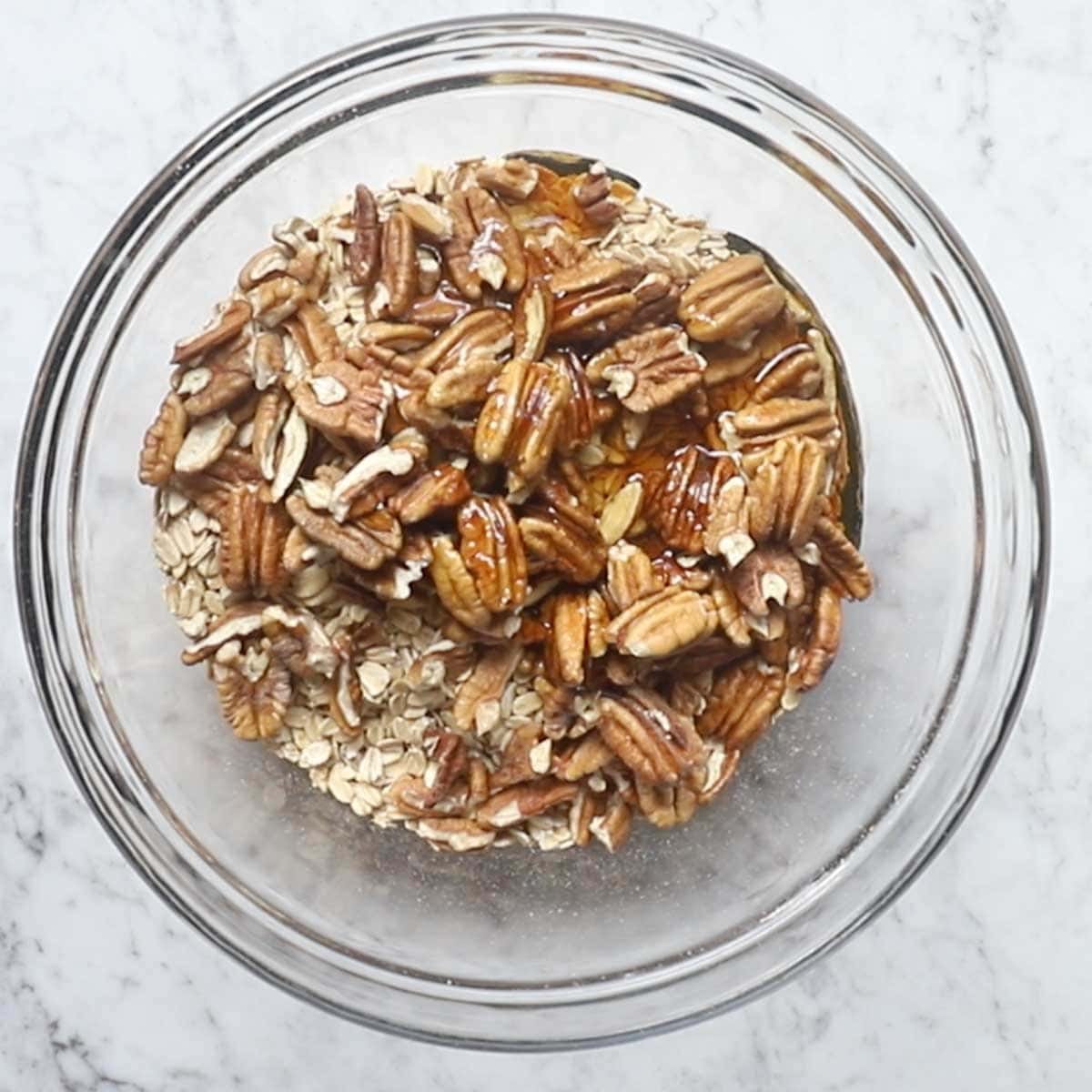 homemade granola in a bowl.