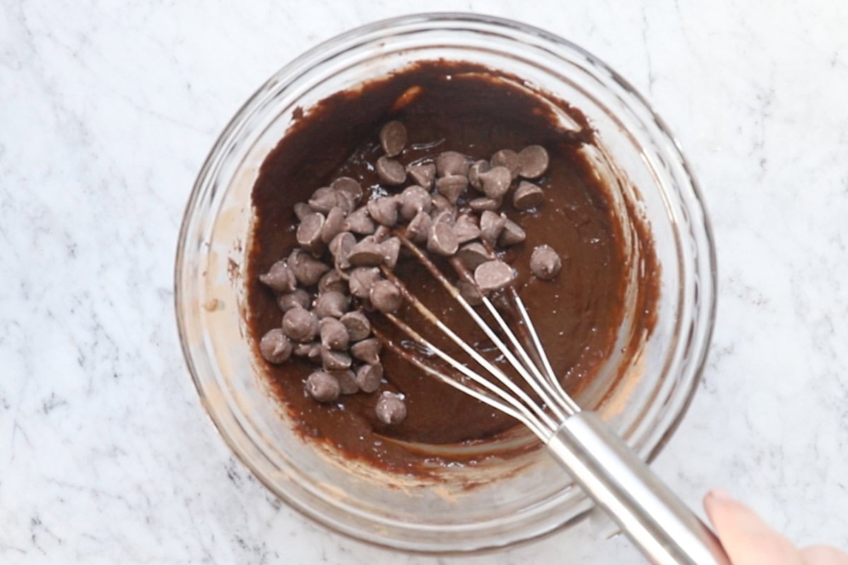 chocolate tahini brownie batter.