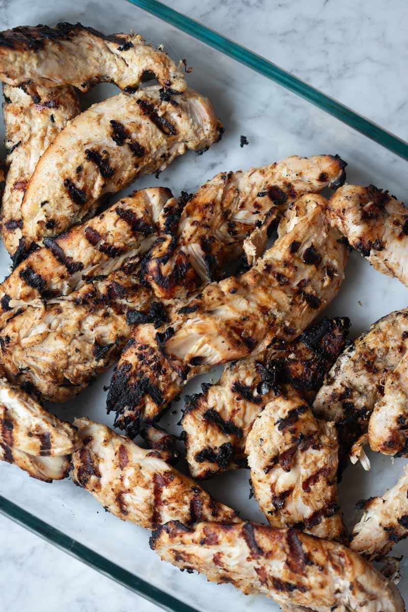 grilled shish tawook chicken tenders.
