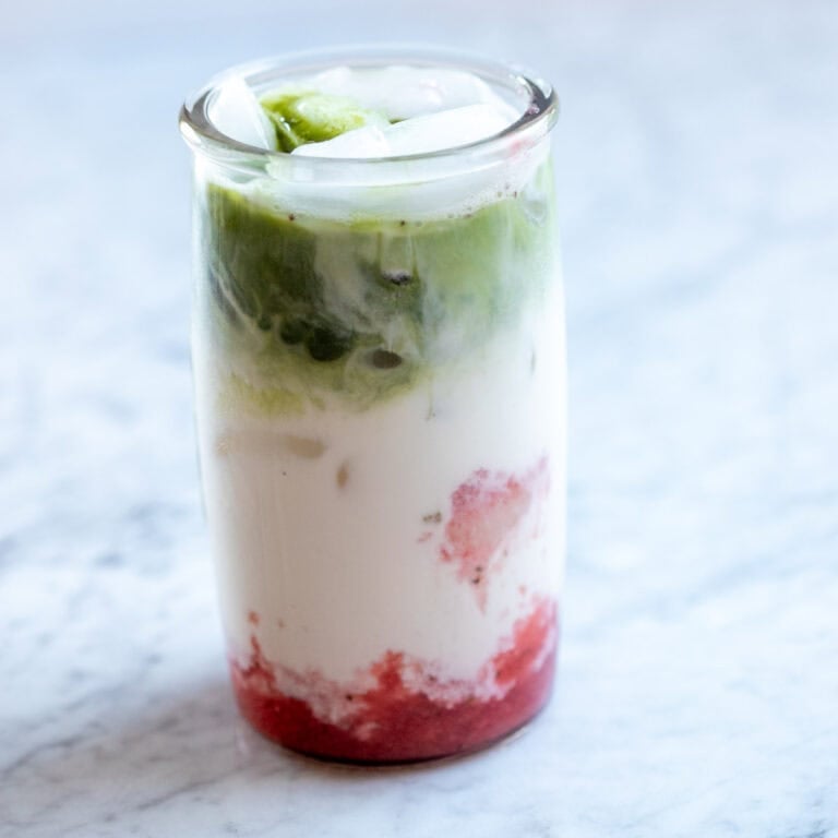 Iced Strawberry Matcha Latte
